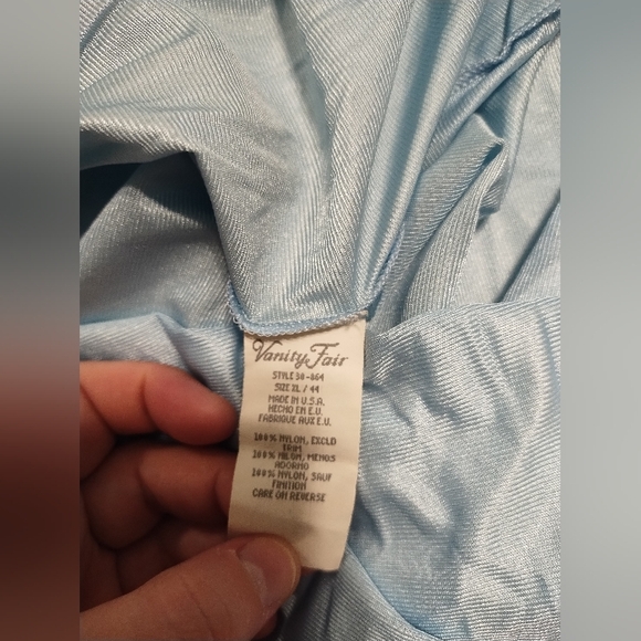 Elegant Blue Lace Trim Nightgown - Picture 7 of 10